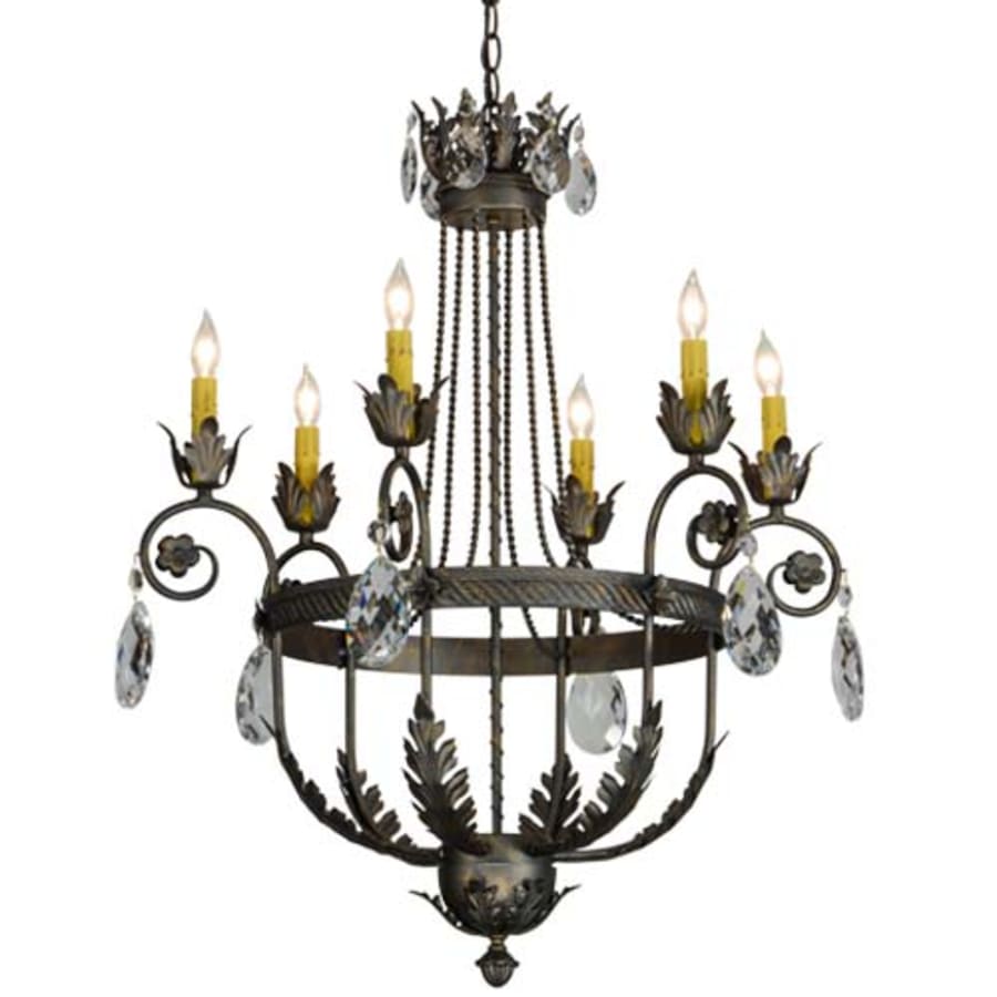 Meyda Tiffany Antonia 6 Light 26" Wide Crystal Candle Style Chandelier