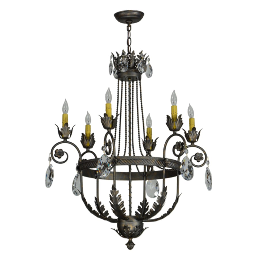 Meyda Tiffany Antonia 6 Light 26" Wide Crystal Candle Style Chandelier