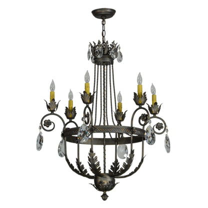 Meyda Tiffany Antonia 6 Light 26" Wide Crystal Candle Style Chandelier