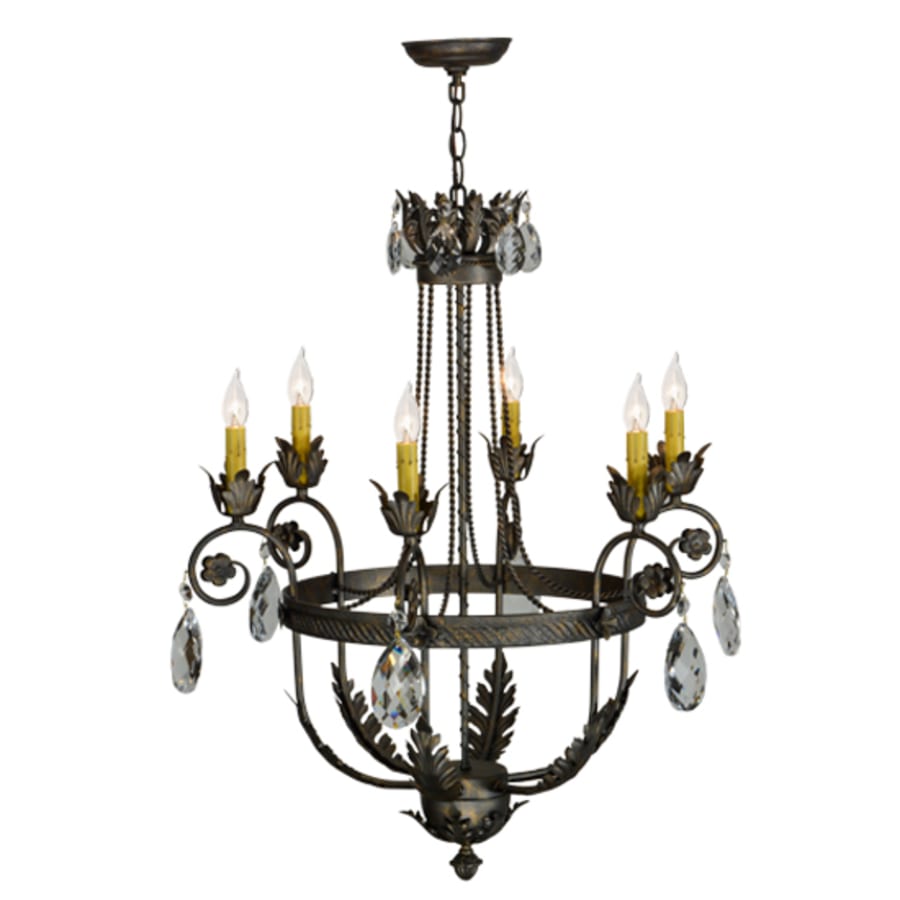 Meyda Tiffany Antonia 6 Light 26" Wide Crystal Candle Style Chandelier