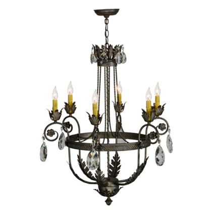 Meyda Tiffany Antonia 6 Light 26" Wide Crystal Candle Style Chandelier