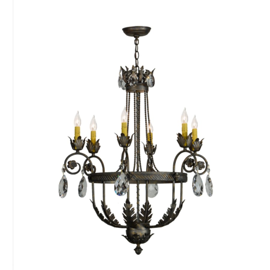 Meyda Tiffany Antonia 6 Light 26" Wide Crystal Candle Style Chandelier