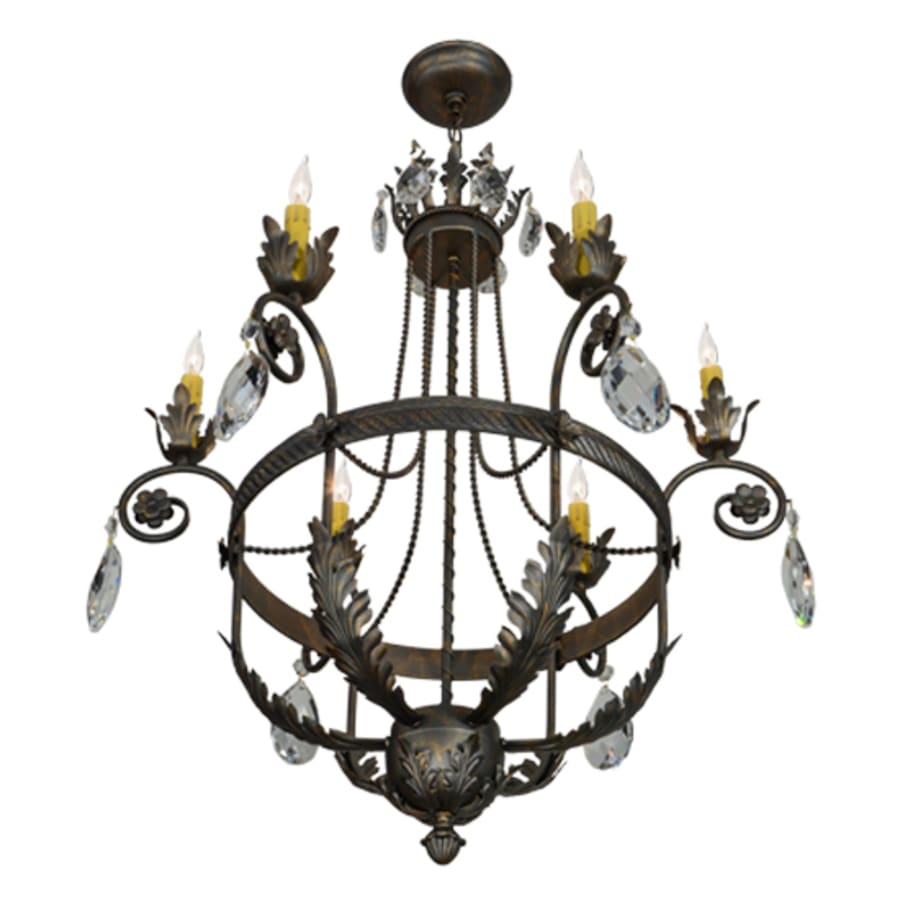 Meyda Tiffany Antonia 6 Light 26" Wide Crystal Candle Style Chandelier