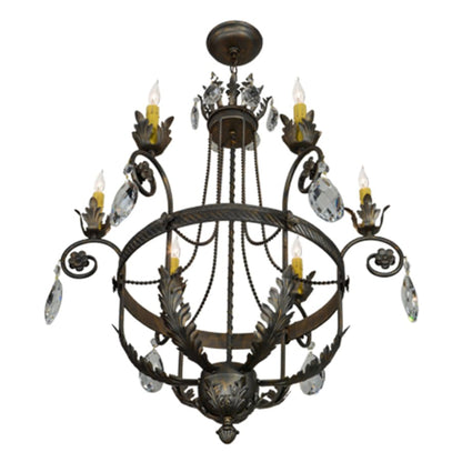 Meyda Tiffany Antonia 6 Light 26" Wide Crystal Candle Style Chandelier