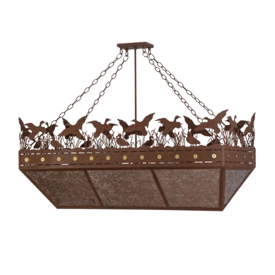Meyda Tiffany Ducks in FLight 48" Wide Linear Pendant