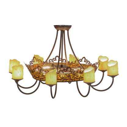 Meyda Tiffany Stanley 20 Light 32" Wide Semi-Flush Ceiling Fixture
