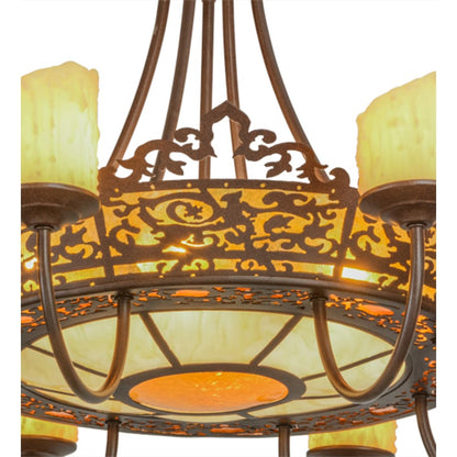 Meyda Tiffany Stanley 20 Light 32" Wide Semi-Flush Ceiling Fixture