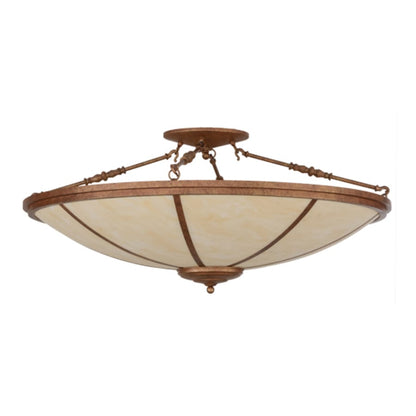 Meyda Tiffany Commerce 4 Light 45" Wide Semi-Flush Bowl Ceiling Fixture - Autumn Leaf Finish