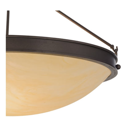 Meyda Tiffany Dionne 3 Light 30" Wide Semi-Flush Bowl Ceiling Fixture - Mahogany Bronze Finish