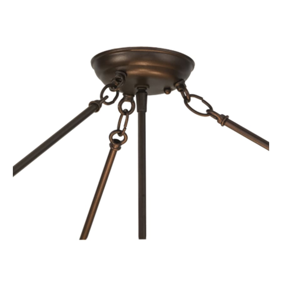Meyda Tiffany Dionne 3 Light 30" Wide Semi-Flush Bowl Ceiling Fixture - Mahogany Bronze Finish