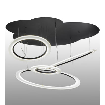 Meyda Tiffany Anillo Tilt 84" Wide Abstract Multi Light Pendant