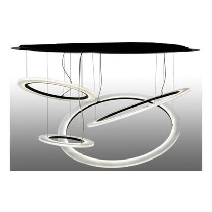 Meyda Tiffany Anillo Tilt 84" Wide Abstract Multi Light Pendant