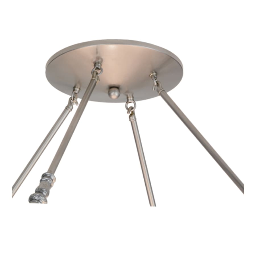 Meyda Tiffany Commerce 8 Light 48" Wide Semi-Flush Bowl Ceiling Fixture - Nickel Finish