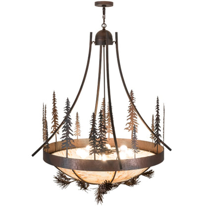 Meyda Tiffany Tall Pines 8 Light 50" Wide Pendant