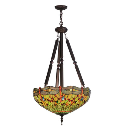 Meyda Tiffany Tiffany Hanginghead Dragonfly 5 Light 22" Wide Pendant