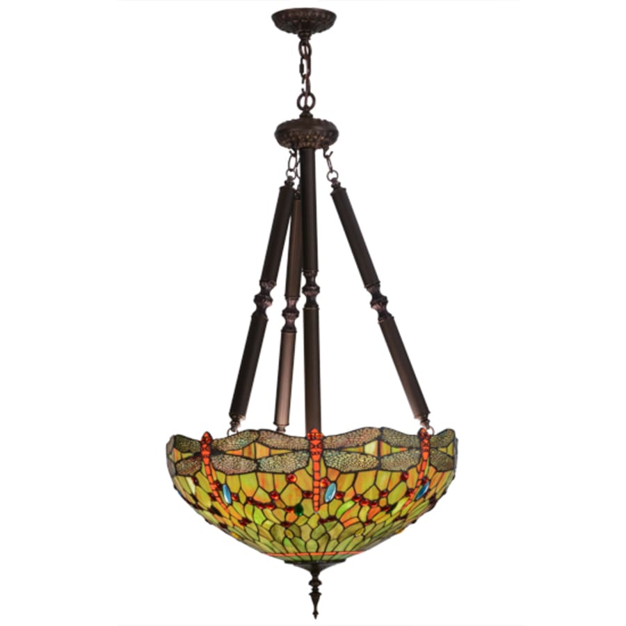 Meyda Tiffany Tiffany Hanginghead Dragonfly 5 Light 22" Wide Pendant