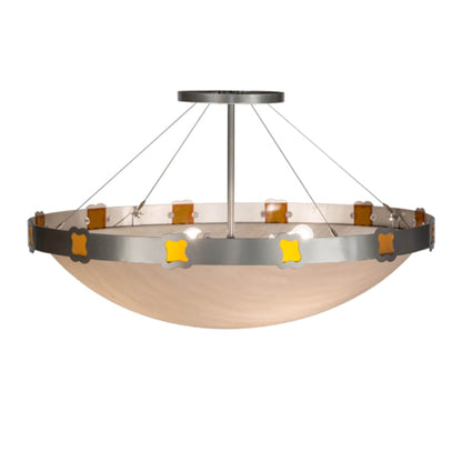 Meyda Tiffany Festiva 4 Light 42" Wide Semi-Flush Bowl Ceiling Fixture