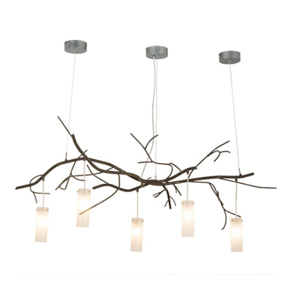 Meyda Tiffany Winter Solstice 5 Light 72" Wide Linear Chandelier
