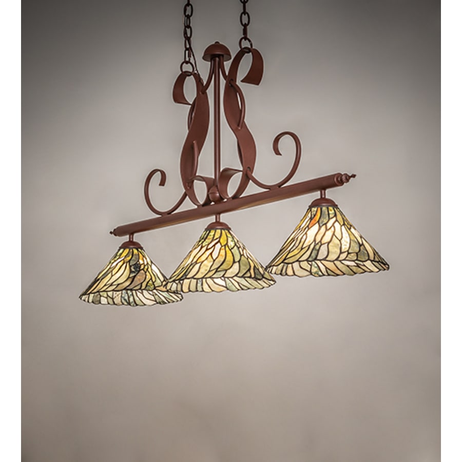 Meyda Tiffany Jadestone 3 Light 46" Wide Linear Pendant