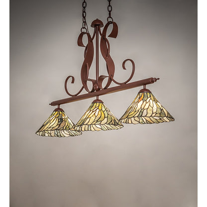 Meyda Tiffany Jadestone 3 Light 46" Wide Linear Pendant