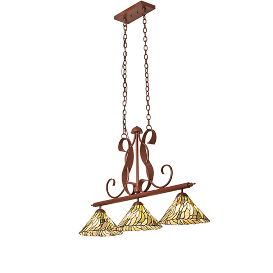 Meyda Tiffany Jadestone 3 Light 46" Wide Linear Pendant