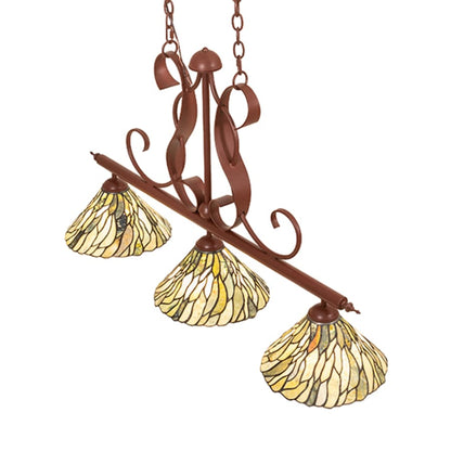 Meyda Tiffany Jadestone 3 Light 46" Wide Linear Pendant