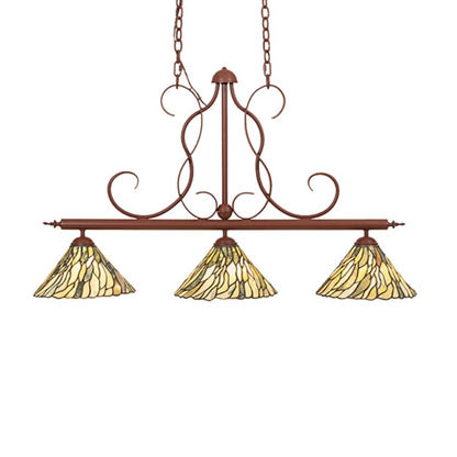 Meyda Tiffany Jadestone 3 Light 46" Wide Linear Pendant