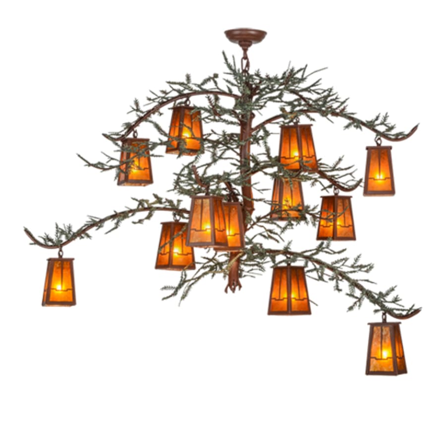 Meyda Tiffany Pine Branch Valley View 12 Light 52" Wide Chandelier