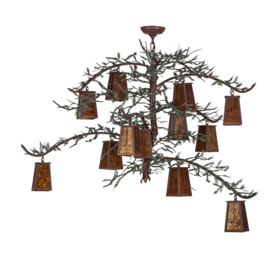 Meyda Tiffany Pine Branch Valley View 12 Light 52" Wide Chandelier