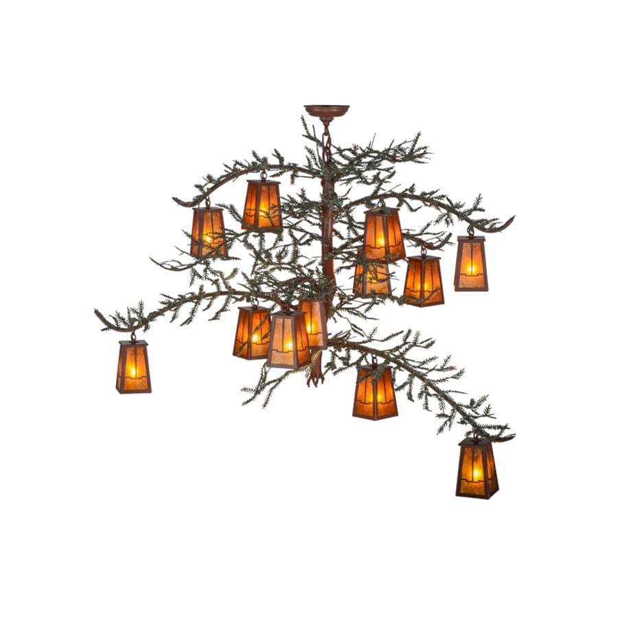 Meyda Tiffany Pine Branch Valley View 12 Light 52" Wide Chandelier