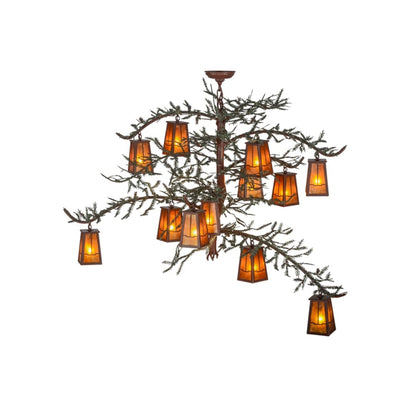 Meyda Tiffany Pine Branch Valley View 12 Light 52" Wide Chandelier