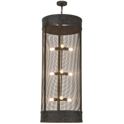 Meyda Tiffany Cilindro 9 Light 24" Wide Cage Pendant