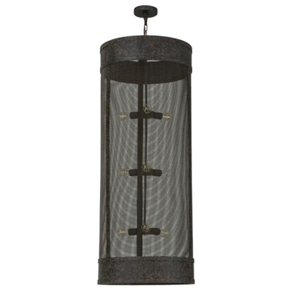 Meyda Tiffany Cilindro 9 Light 24" Wide Cage Pendant