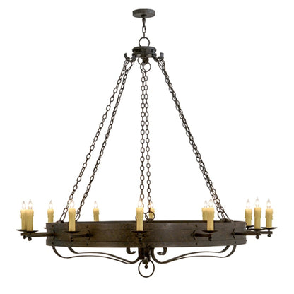 Meyda Tiffany Parnella 12 Light 72" Wide Taper Candle Style Chandelier
