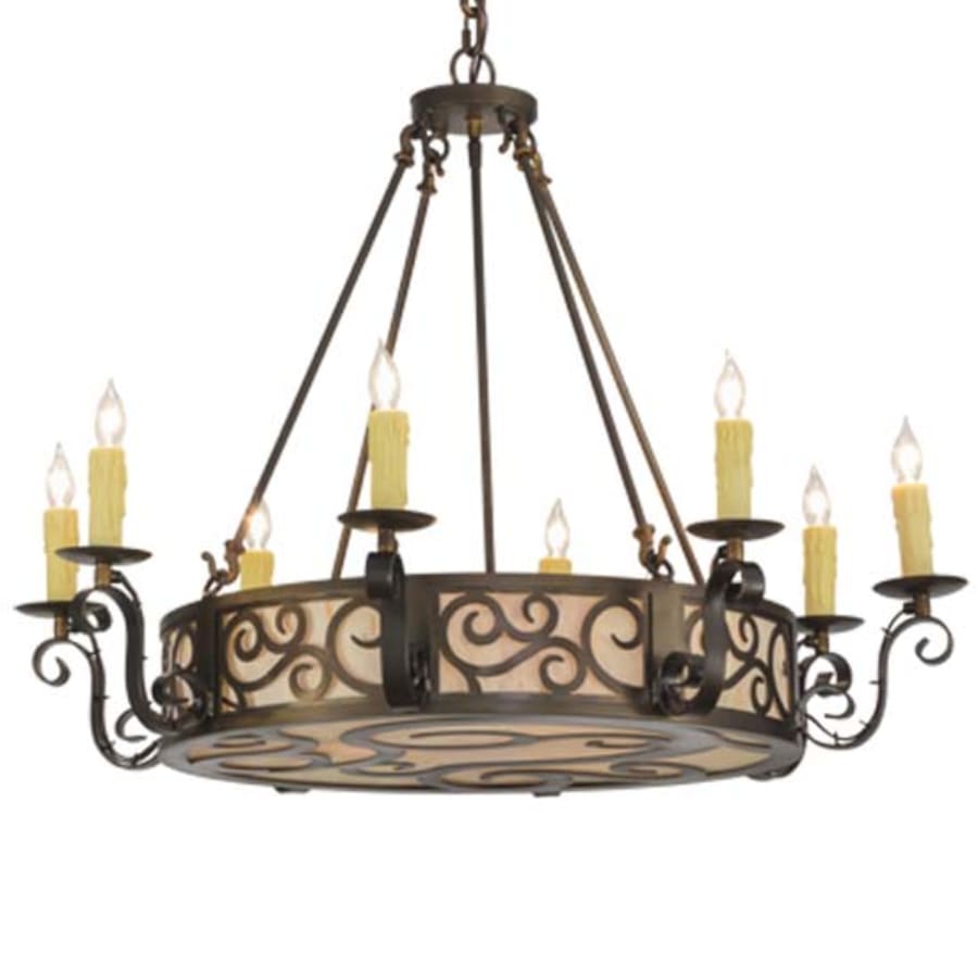Meyda Tiffany Delano 8 Light 36" Wide Taper Candle Style Chandelier