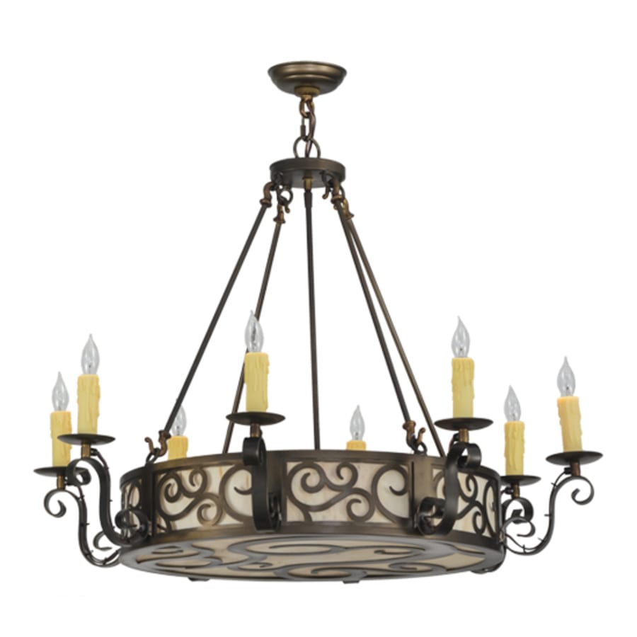 Meyda Tiffany Delano 8 Light 36" Wide Taper Candle Style Chandelier