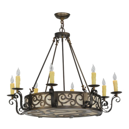 Meyda Tiffany Delano 8 Light 36" Wide Taper Candle Style Chandelier