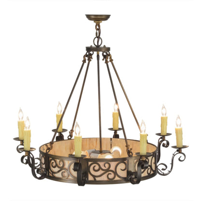 Meyda Tiffany Delano 8 Light 36" Wide Taper Candle Style Chandelier