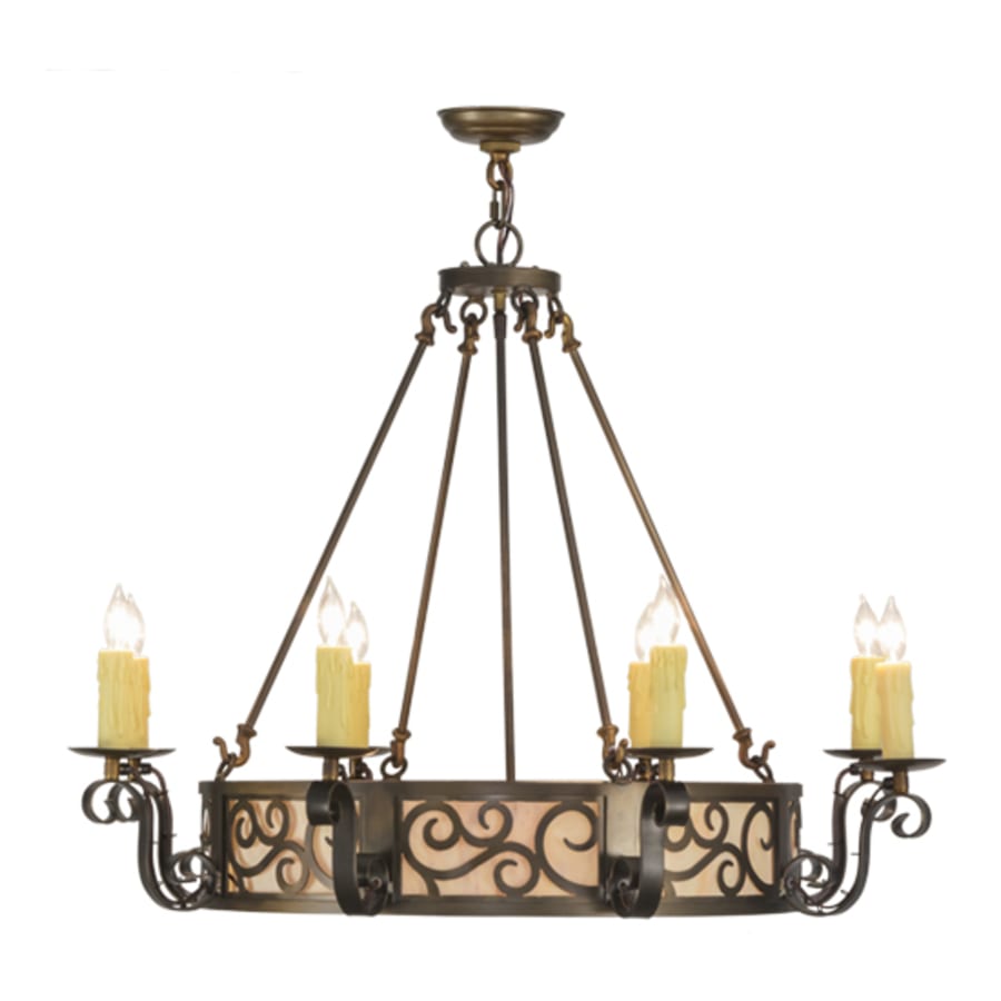 Meyda Tiffany Delano 8 Light 36" Wide Taper Candle Style Chandelier