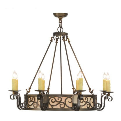 Meyda Tiffany Delano 8 Light 36" Wide Taper Candle Style Chandelier
