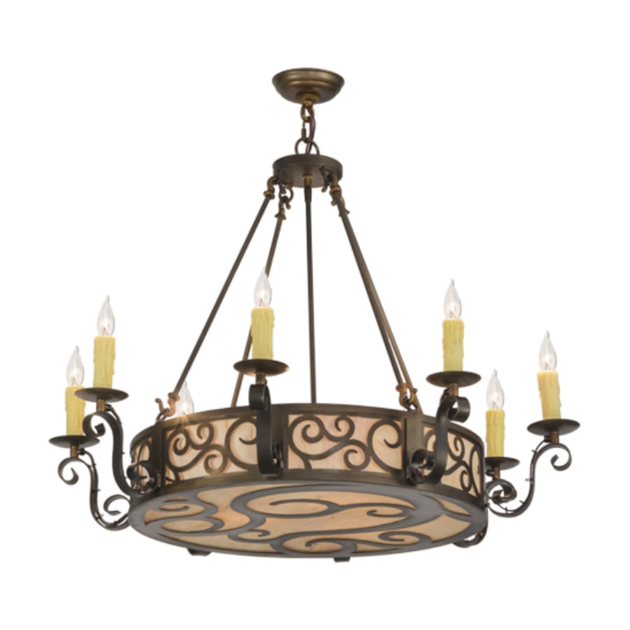 Meyda Tiffany Delano 8 Light 36" Wide Taper Candle Style Chandelier