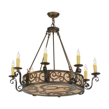 Meyda Tiffany Delano 8 Light 36" Wide Taper Candle Style Chandelier