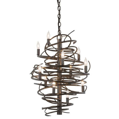Meyda Tiffany Cyclone 13 Light 20" Wide Taper Candle Pendant