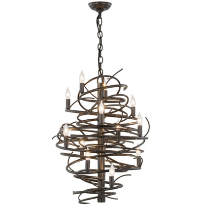 Meyda Tiffany Cyclone 13 Light 20" Wide Taper Candle Pendant