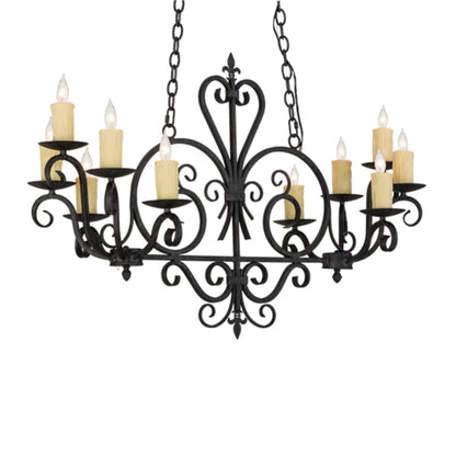 Meyda Tiffany Long Kenneth 10 Light 42" Wide Taper Candle Style Chandelier