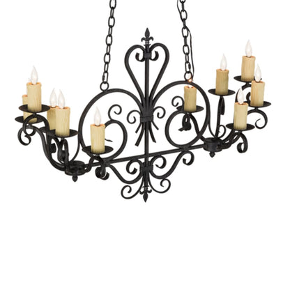 Meyda Tiffany Long Kenneth 10 Light 42" Wide Taper Candle Style Chandelier