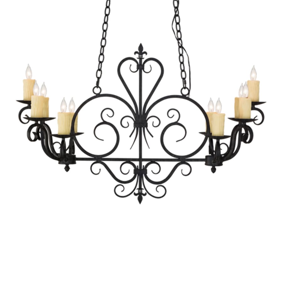 Meyda Tiffany Long Kenneth 10 Light 42" Wide Taper Candle Style Chandelier