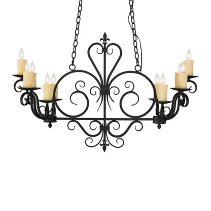 Meyda Tiffany Long Kenneth 10 Light 42" Wide Taper Candle Style Chandelier