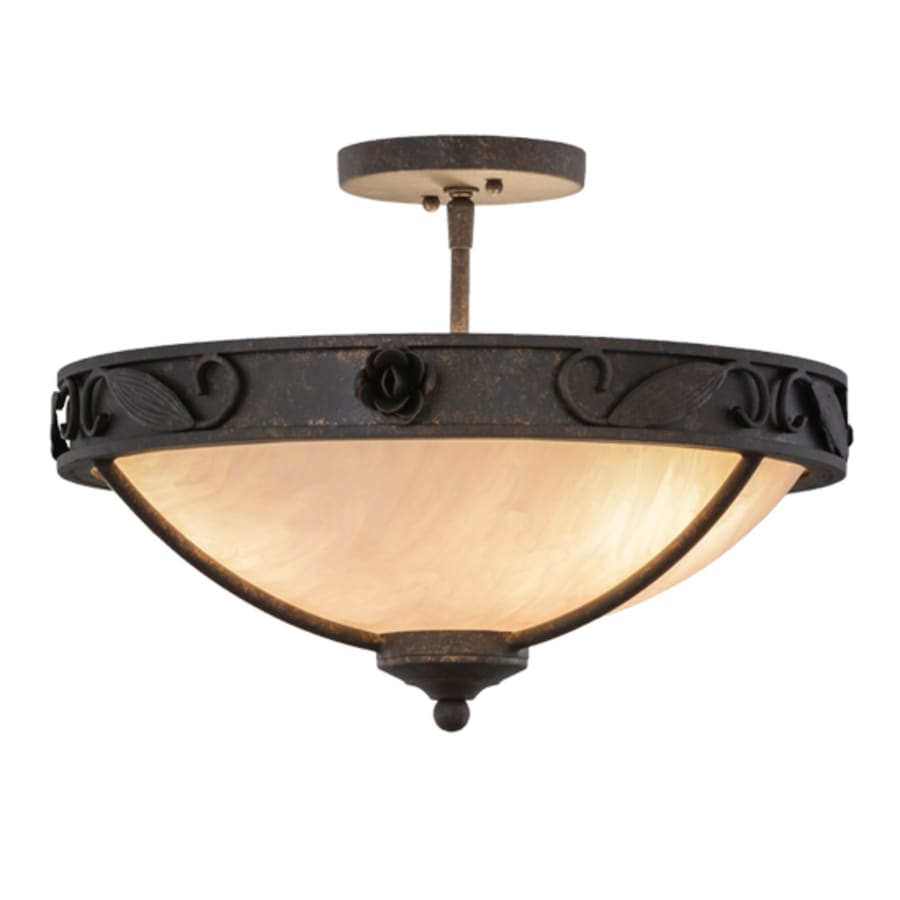 Meyda Tiffany Arabesque 3 Light 17" Wide Semi-Flush Bowl Ceiling Fixture