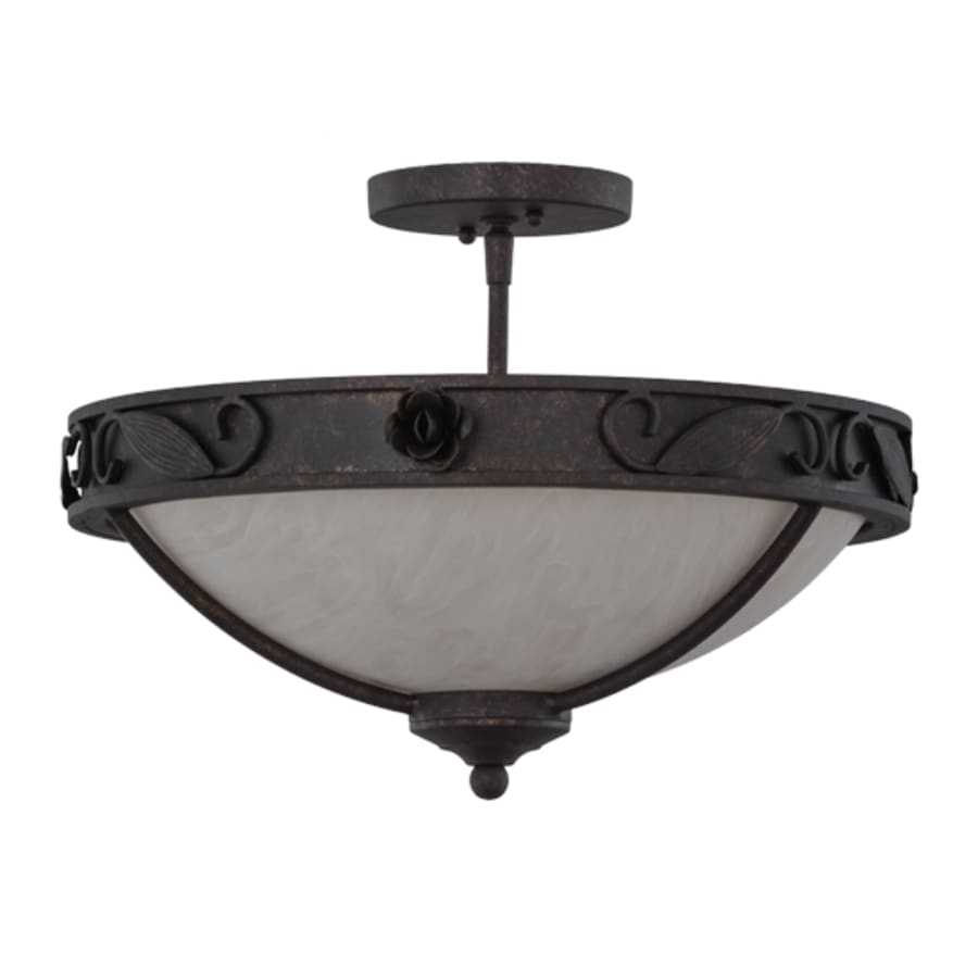 Meyda Tiffany Arabesque 3 Light 17" Wide Semi-Flush Bowl Ceiling Fixture